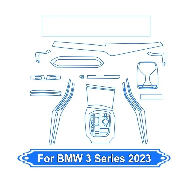 

TPU Car Central Control Screen Scratch-resistant Transparent Protective Film Interior Sticker For BMW 3 Series 2023 Accessories