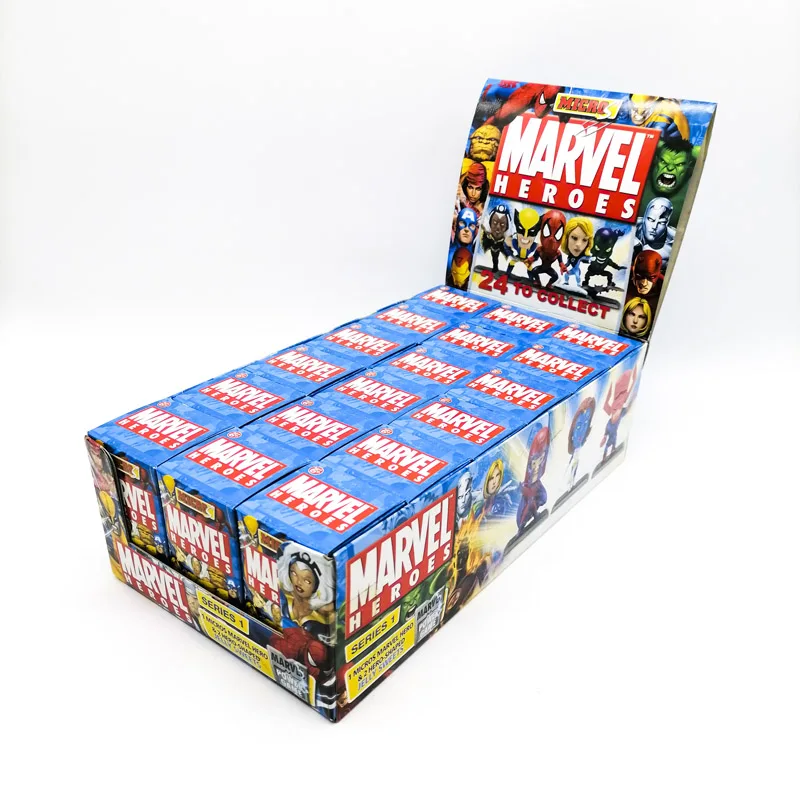 Hasbro Marvel Action Figure Super Hero Mini Doll Collections Figurine Blind Box Children Gifts Spiderman Iron Man Wolverine Doll