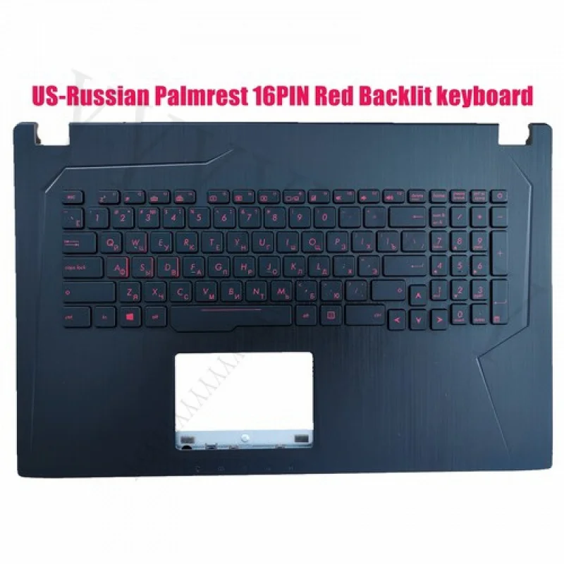 

QUS-Russian Palmrest 16PIN Red Backlit keyboard for ASUS GL753V GL753VD GL753VE