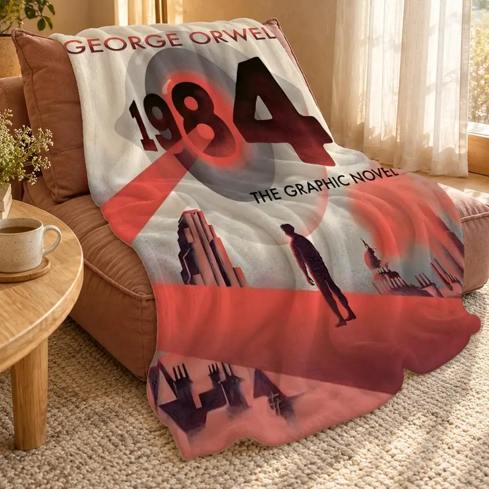 Nineteen Eighty-Four Throw Double Sided Flannel Throw Blanket Soft Travel Camping Sofa Bed Home