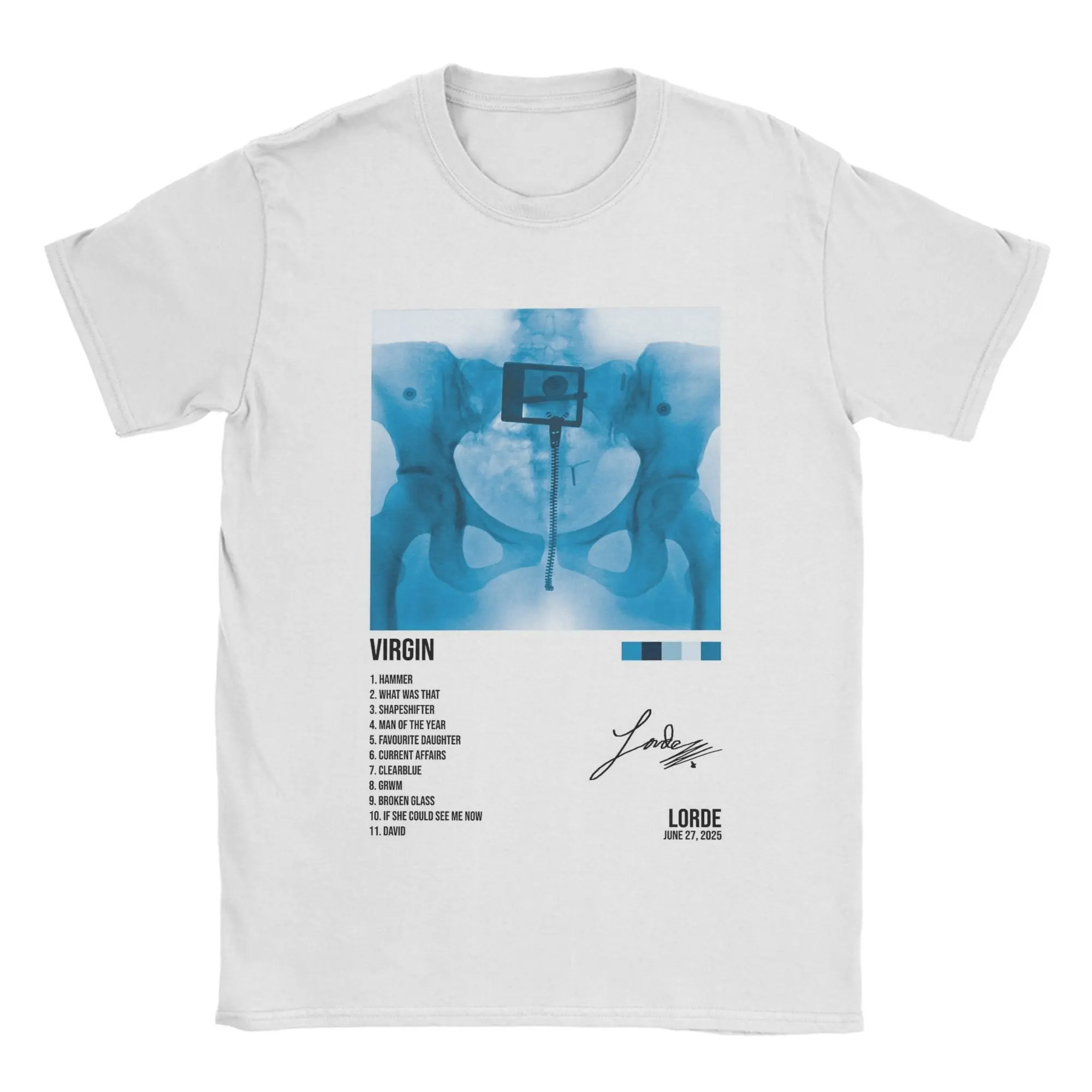 

Lorde Virgin New Album T-Shirt Men Vintage Pure Cotton Tee Shirt O Neck Short Sleeve T Shirt Classic Clothes