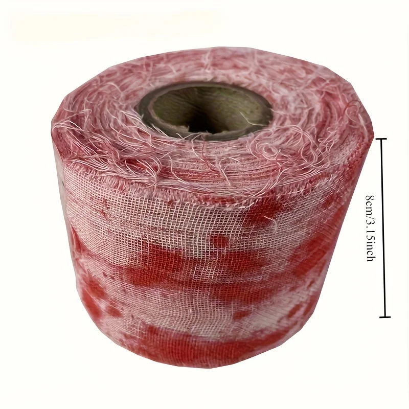 Halloween bandages, blood gauze decorations, bars, haunted houses, horror props, warning tapes, party scene arrangements
