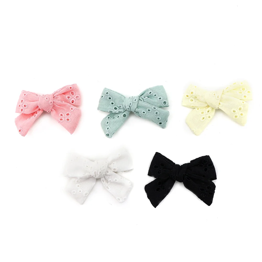 Cotton 3D Hollow bow Hairband Hole Hole bow Knot Hair Clip Stylish Hair Accessories for Women and girl band