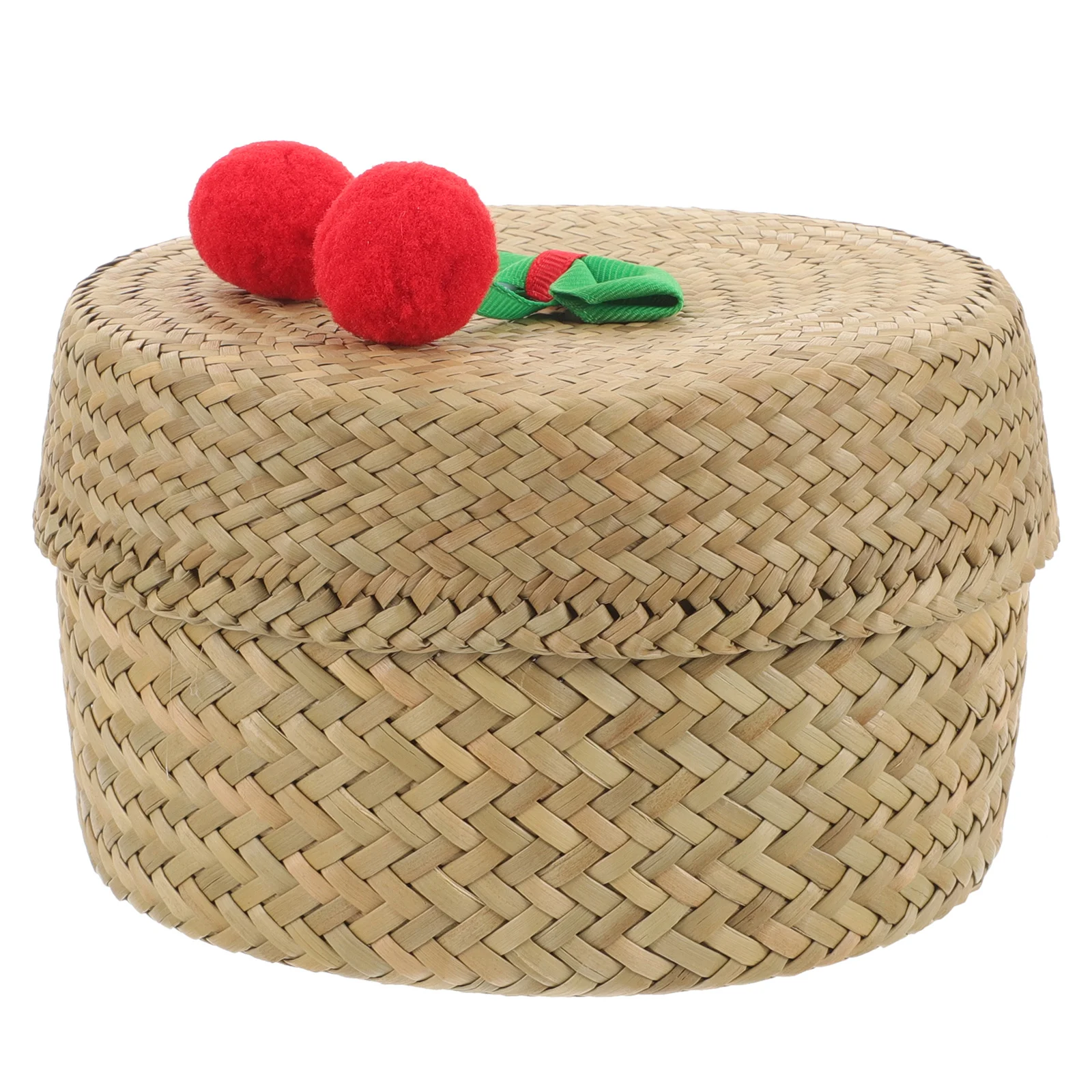 

Handmade Rustic Flower Basket Woven Natural Grass Storage Organizer for Home Wedding Candy Fruits Sundries Container