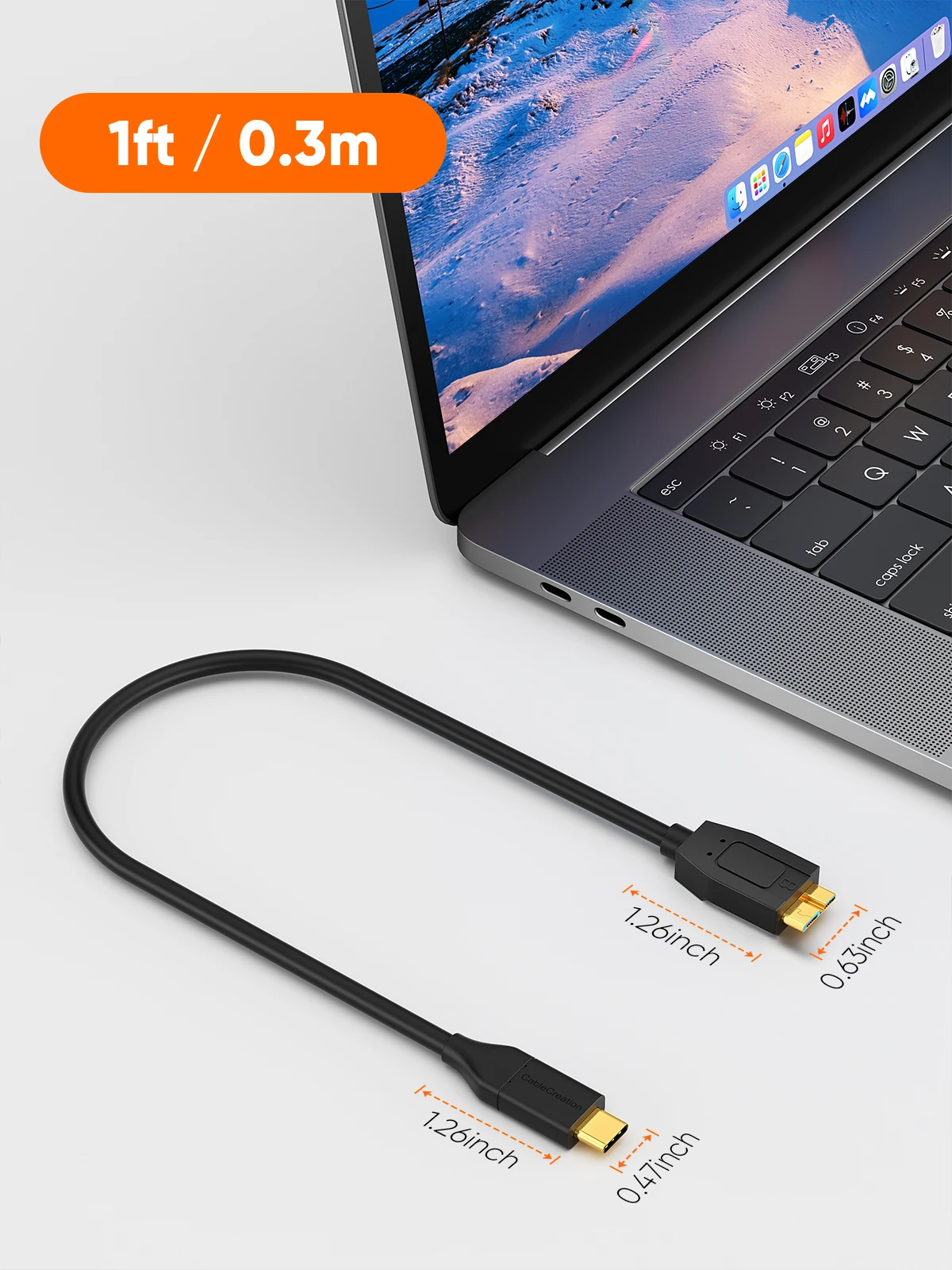 CableCreation Gevlochten USB 3.1 Type C naar Micro B kabel 10Gbps hoge snelheid gegevensoverdracht externe harde schijven SSD Seagate WD geschikt voor laptops smartphones tablets en elektronica