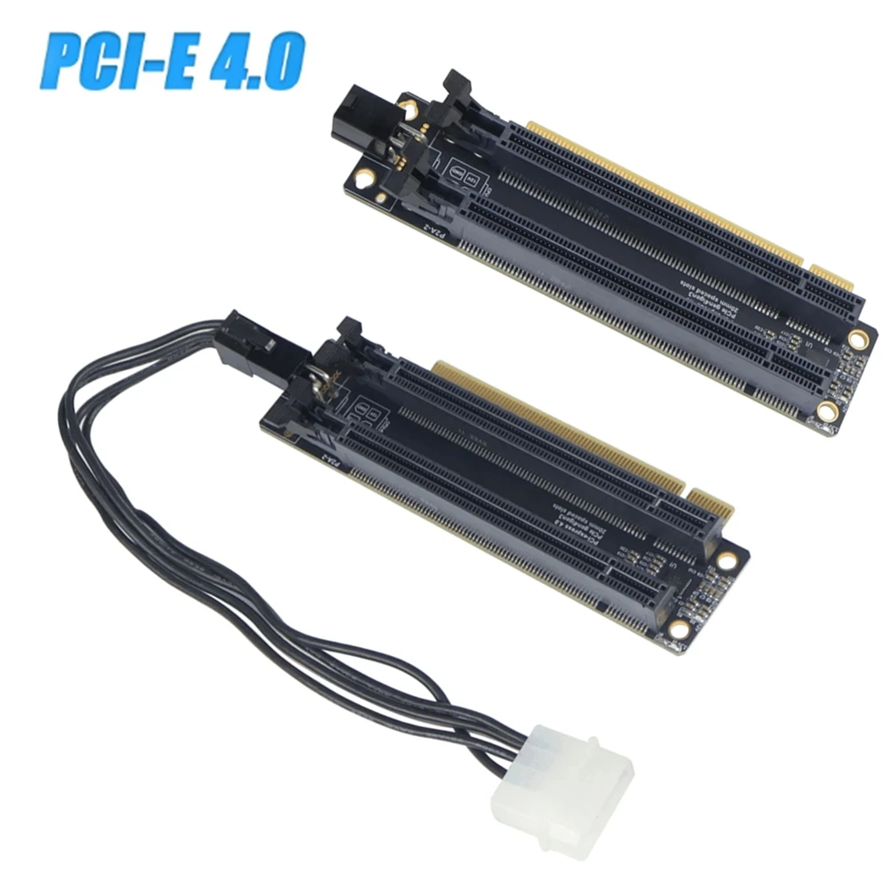 Cartão de Expansão Pci-e Gpu Riser Card Split ic 20 mm Espaçado Slots 4p Portas Sata Gen Pcie-bifurcação X16 a x8