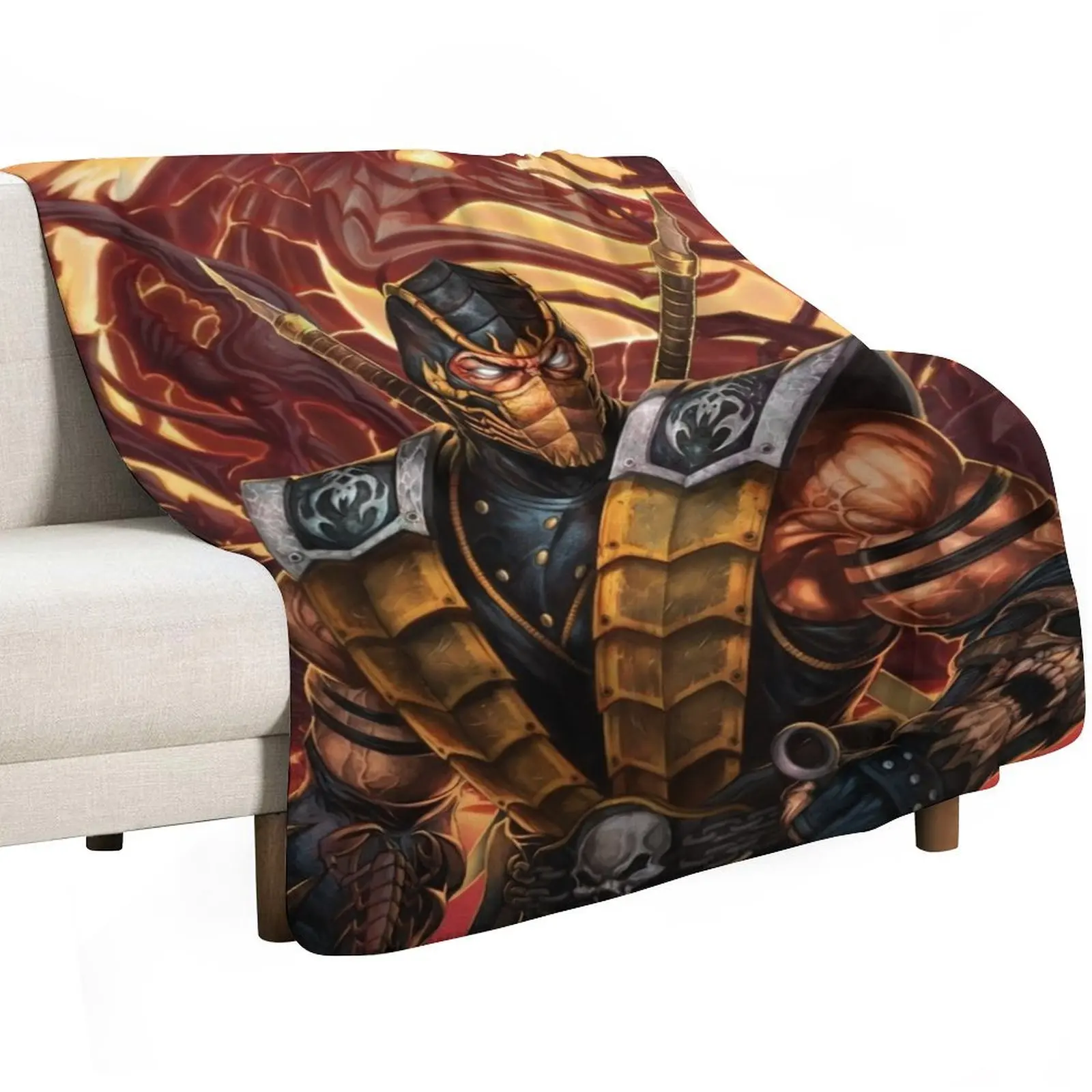Scorpion Mortal Kombat Throw Blanket Soft Big Camping Summer Designers Plaid Winter beds Blankets