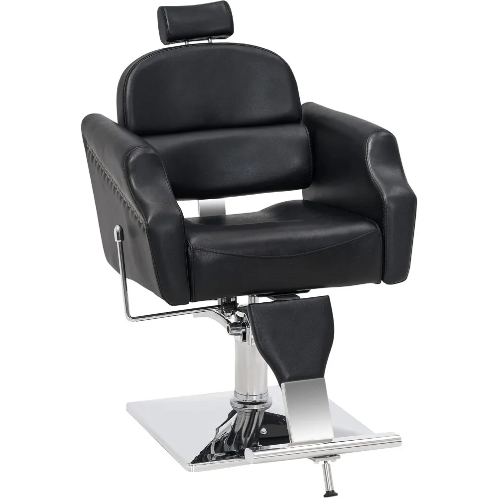 

Classic Recliner Leathern Barber Chair Antique Heavy Duty Hair Spa Salon Styling Beauty Equipment 3125 WELL MADE AND STURDY