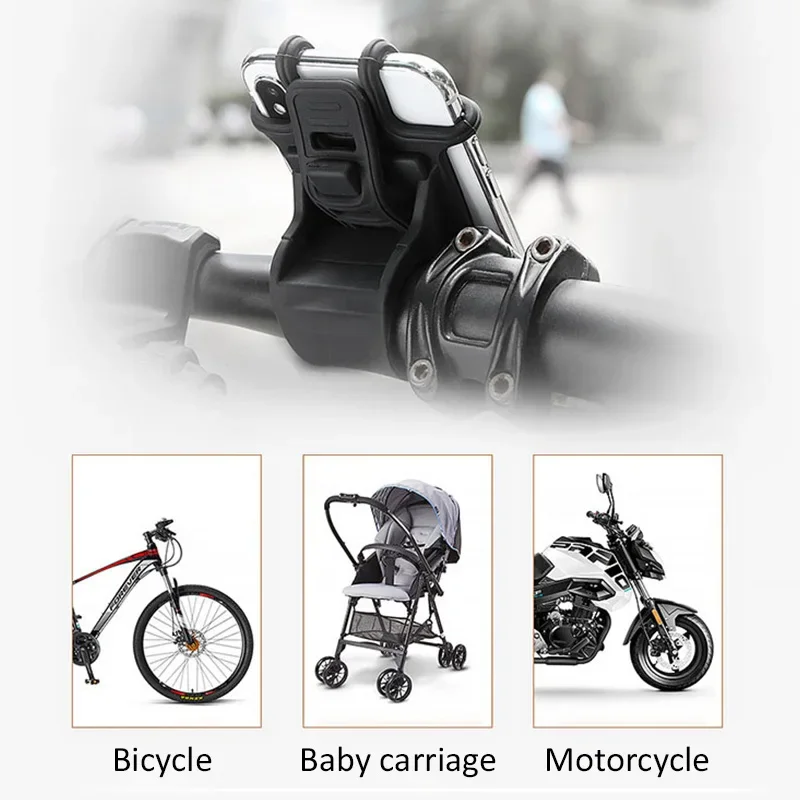 العالمي دراجة حامل هاتف المحمول الدورية سيليكون حامل هاتف الدراجة دراجة نارية المقود حامل للهاتف 4.0-6.0 بوصة #5