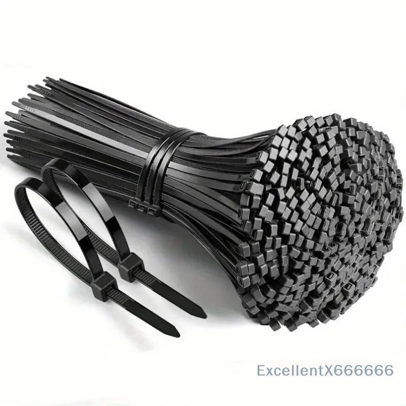 100Pcs Self-Locking Nylon Zip Ties Tear Resistant Cable Straps for Moving Packing Box Sealing Item Bundling
