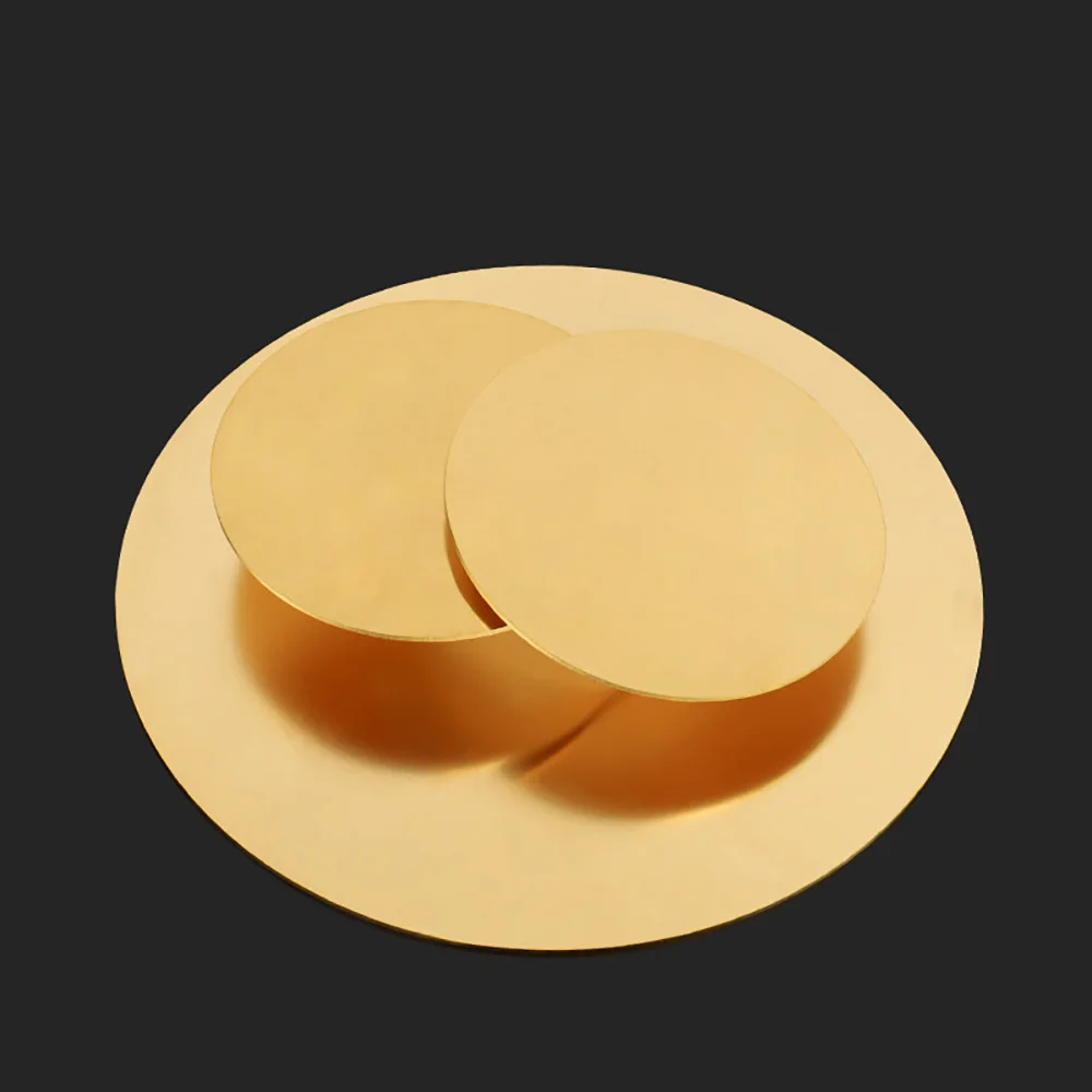 H62 Brass Disc Brass Gasket Pure Copper Round Plate Diameter 10/15/20/25/30/35/40/45-300mm Thick 2/3/4/5/6mm Brass Parts Cutting