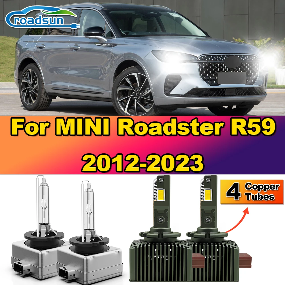 

Светодиодные лампы Canbus 30000LM 120 Вт, супер яркие ксеноновые фары серии D, 12 В для MINI Roadster R59 2012-2020 2021 2022 2023