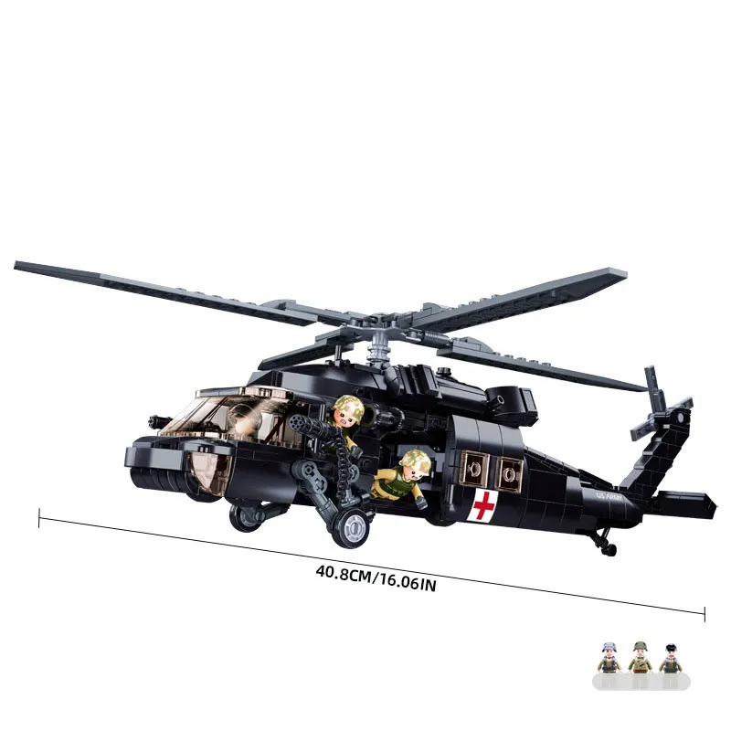 

MOC Viper Armed Helicopter Black Hawk Rescue Helicopter Transport Plane Model Bricks Adult Building Blocks Sets Kid Toy Gift