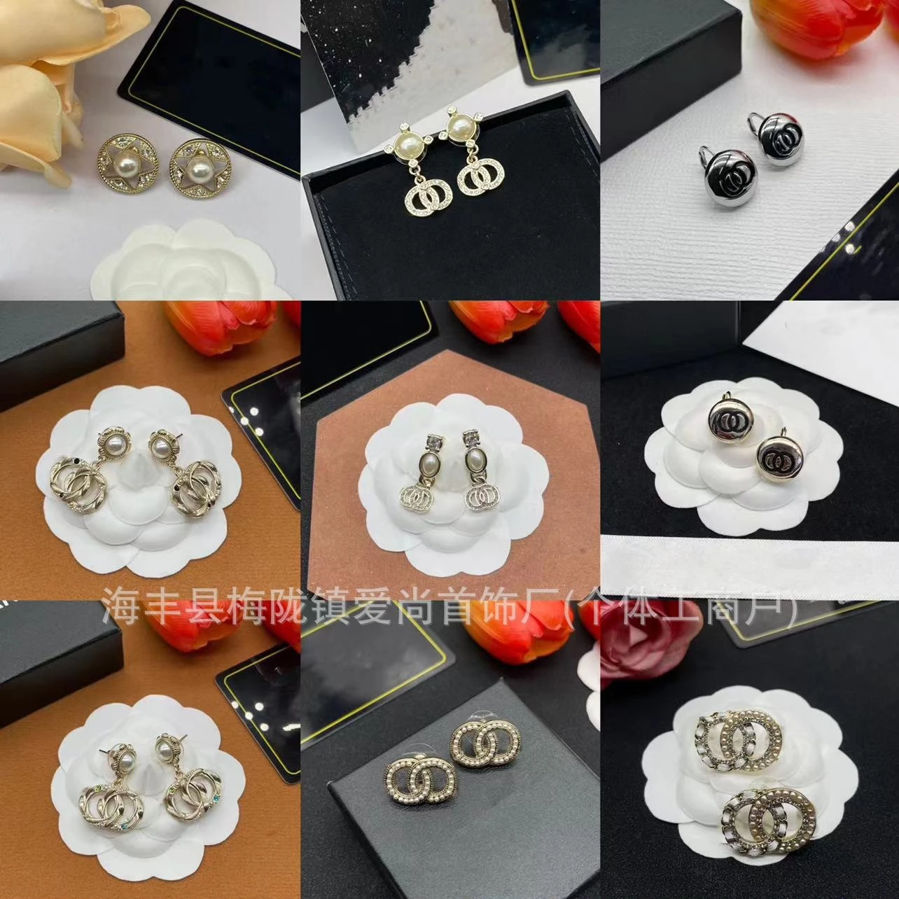 الفرنسية نمط جديد قصر المشاهير الماس مطعمة إلكتروني أقراط اللؤلؤ