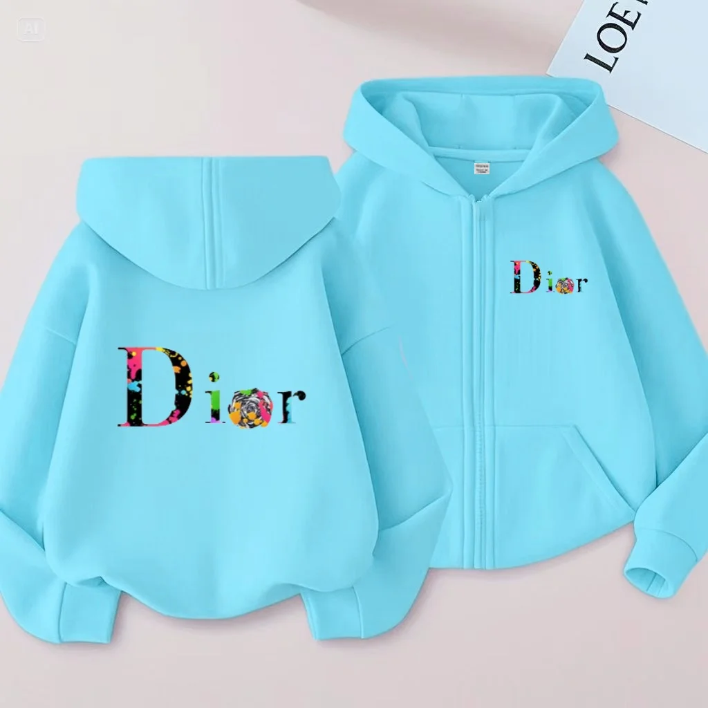 

Winter Warm Sweatshirt Set Suitable Boys and Girls Aged 3 to 12 Featuring Children's Hooded Casual Long Shirts and Sports Long