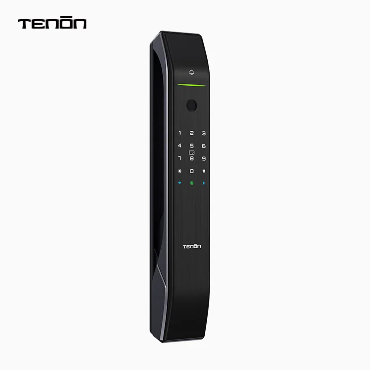 Tenon A7 อัตโนมัติ Tuya สมาร์ทล็อคการควบคุมโทรศัพท์ Keyless ลายนิ้วมือดิจิตอลประตูล็อค Rose Gold พร้อม Doorbell