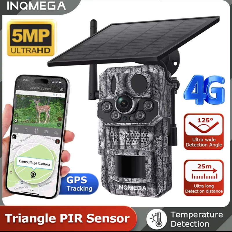INQMEGA 5MP 4G Solar Wildlife Trail Camera
