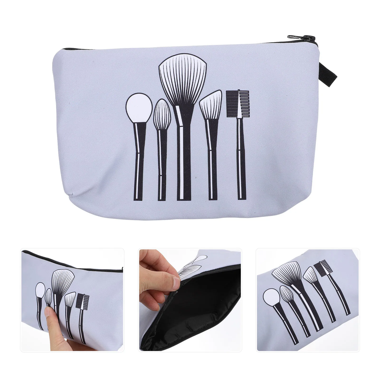 

Gray Bag Portable Compact Durable Travel Toiletry Organizer Pouch for Women Personal Care Toiletry Bag