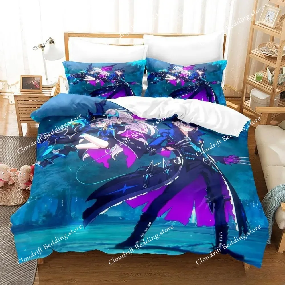 

3D Print Anime Game Elsword Bedding Set Single Twin Full Queen King Size Bed Set Adult Kid Bedroom Duvet Cover Sets Anime Bed