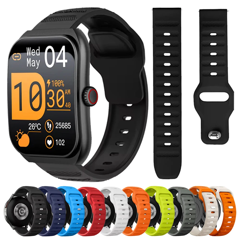 Correa de silicona de 20mm/22mm para COLMi I31 M42 V76 I30 C81 P28 PLUS pulsera deportiva para COLMI P86 V68 P76 P81 i28 Ultra reemplazar banda