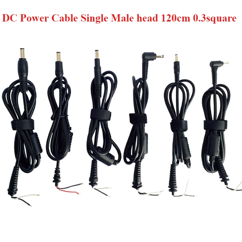 

DC Power Cable Cord Connector DC Single Male Plug Adapter 2.5*0.7/3.5*1.35/4.0*1.7/4.8*1.7/5.5*2.1/5.5*2.5mm with 120cm Cable