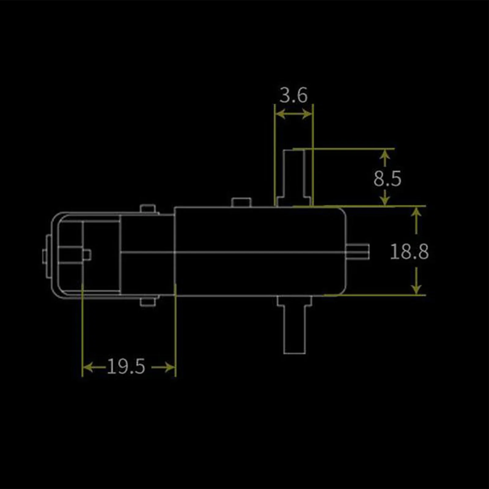 Equipment Motor Gear Low Noise 1:48 1PC 22*36*69mm 25 G Dual-Axis For Motor Intelligent For Robots For Model Cars