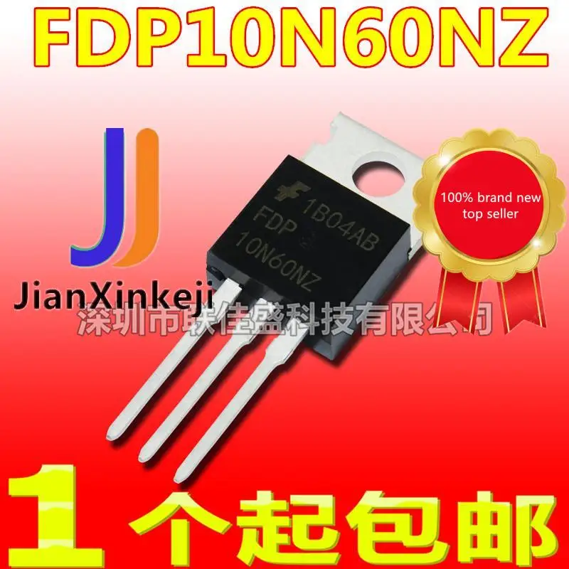 

10pcs 100% orginal new in stock FDP10N60NZ 10N60NZ 10A 600V TO-220 N channel field effect tube