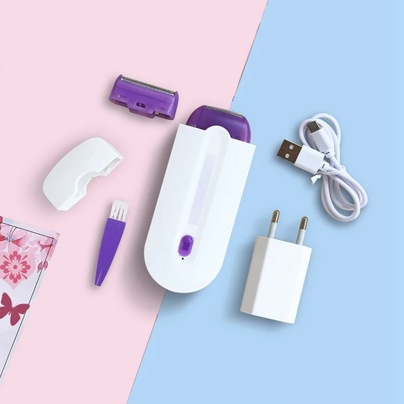 USB Rechargeable Women Epilator Portable Body Hair Shaver Rotary Face Leg Bikini Lip Depilator Hair Remover