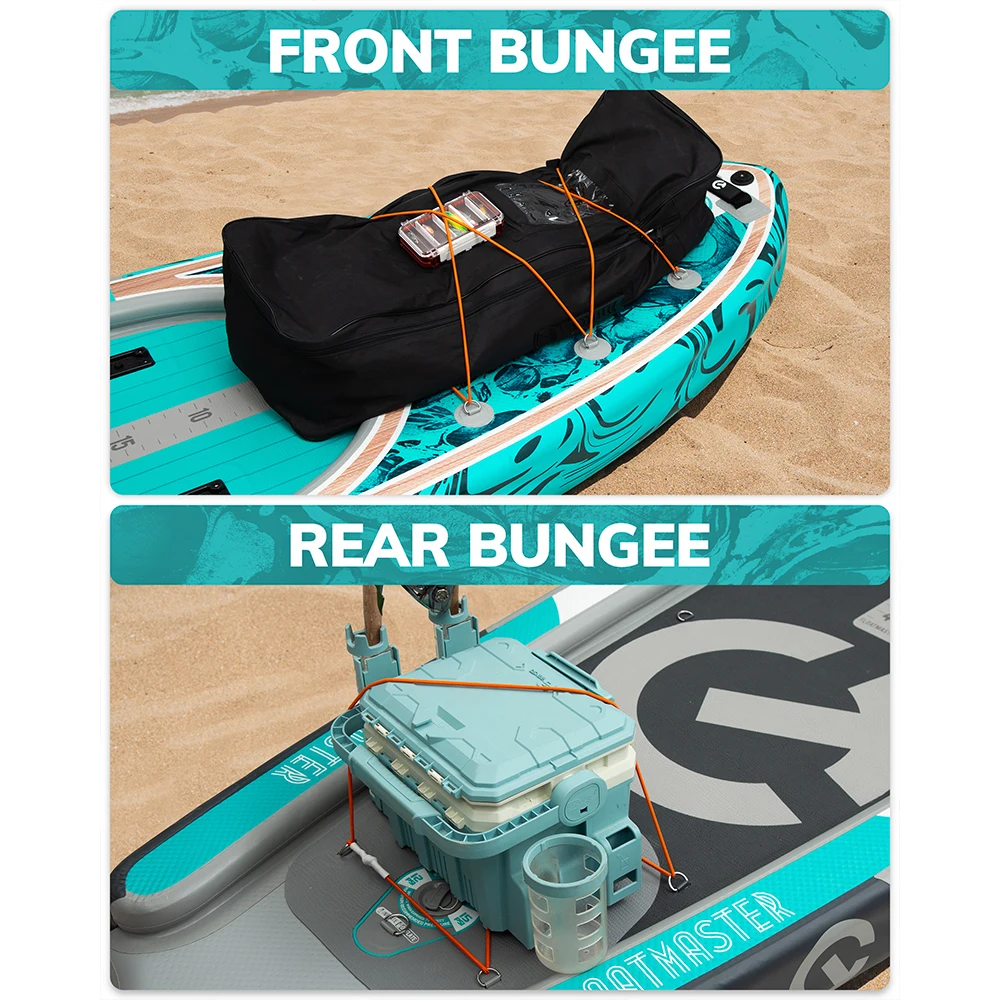 CETANA SUP مقاوم للماء لوح مجداف قابل للنفخ 11'6'x35'x7' نمط قائم مائي مع ملحقات الصيد لوح فرعي