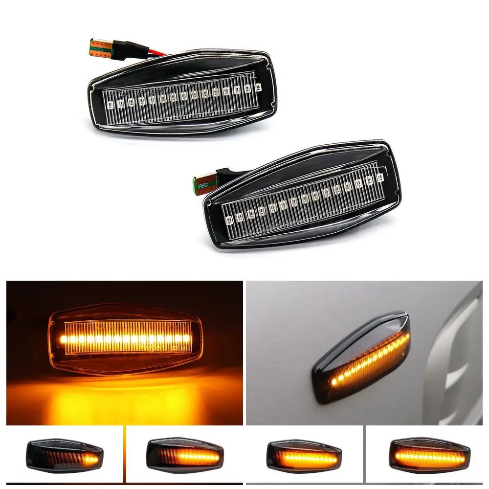 2pcs Dynamic Side Indicator Light ABS LED Repeater Turn Signal Lamp for Opel Adam Astra H GTC VXR Corsa D/Holden Barina