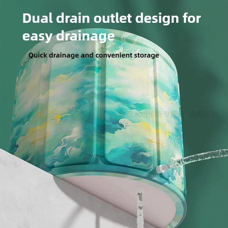 

Бытовая ванна Ванна для всего тела Долгосрочная блокировка температуры 80 см Утолщенная складная ванна Двойная разрядная вода Простая установка