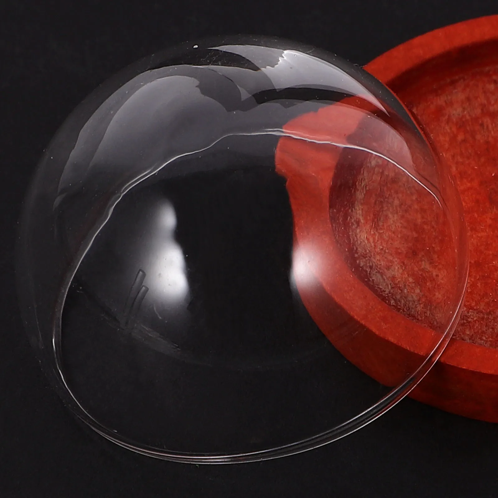 

3Pcs Mini Glass Dome with Wood Base Eternal Flower Display Case Small Glass Cloche for Home Office Table Decoration