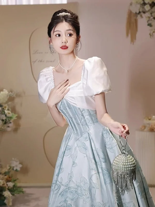 2025 Nuovo abito da sera monospalla da donna Ball Ele Princ Gonna di lusso Piccolo ence High-End Compleanno Adulto
