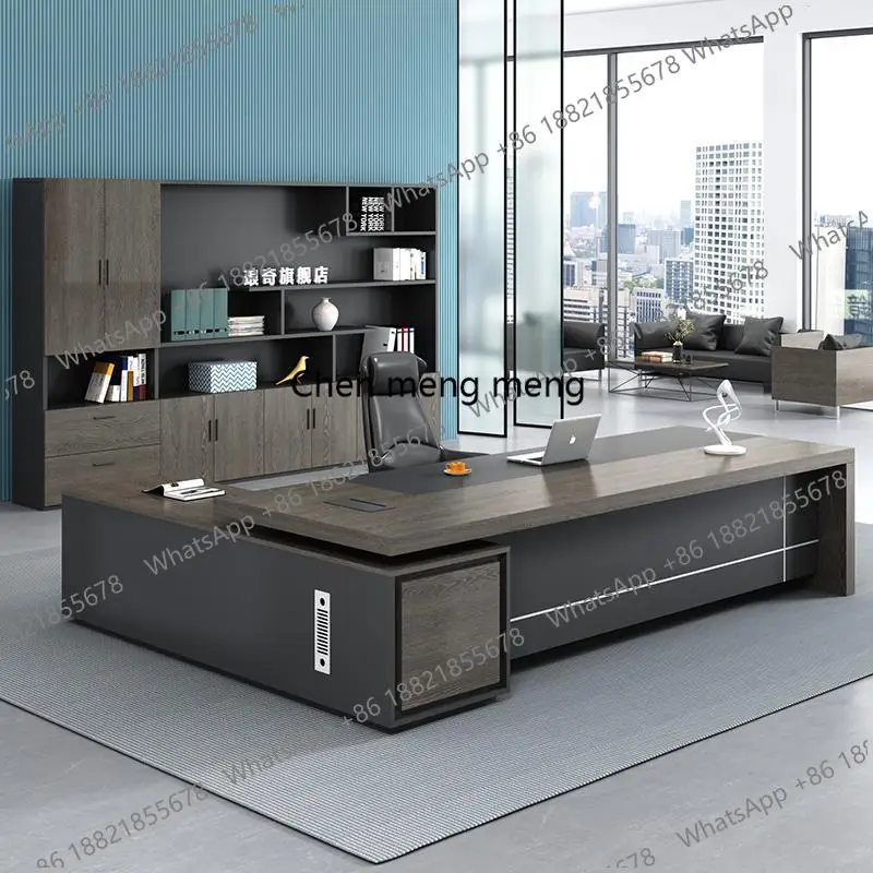 model the store desk boss simple modern president table office furniture Guangdong light luxury manager large class supervisor