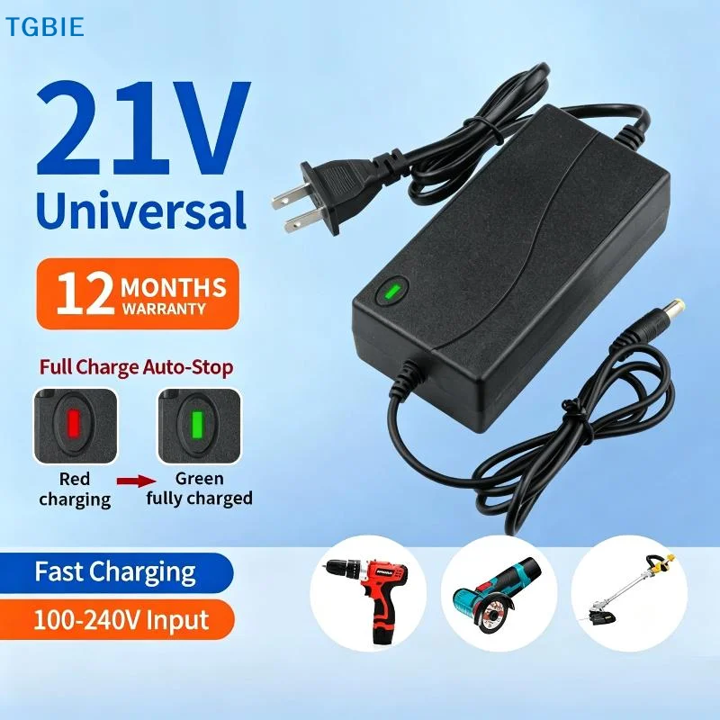 [TL]【TL】21V Smart Fast Charger For Cordless Drill/Electric Wrench Batteries, Full Charge Auto-Stop