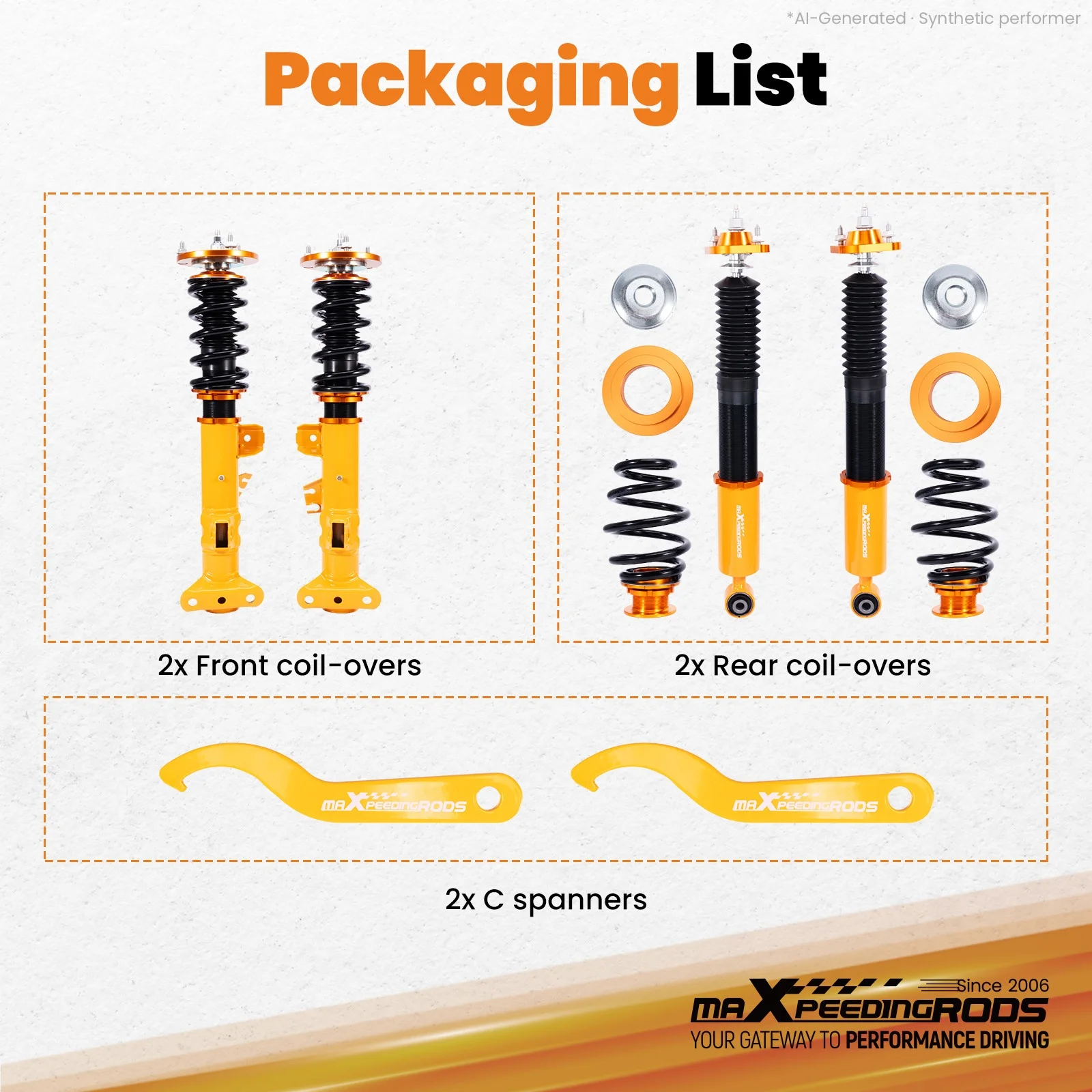 4-teiliges Coilover-Dämpfer-Kit mit 24 Stufen für BMW E36 318i 318is 323i 325i 328is RWD