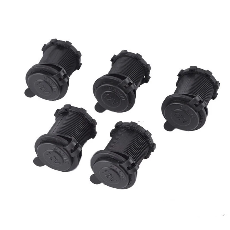 

5pcs DIY Waterproof Motorcycle Car Standard Female Cigarette Lighter Socket Plug Power Outlet