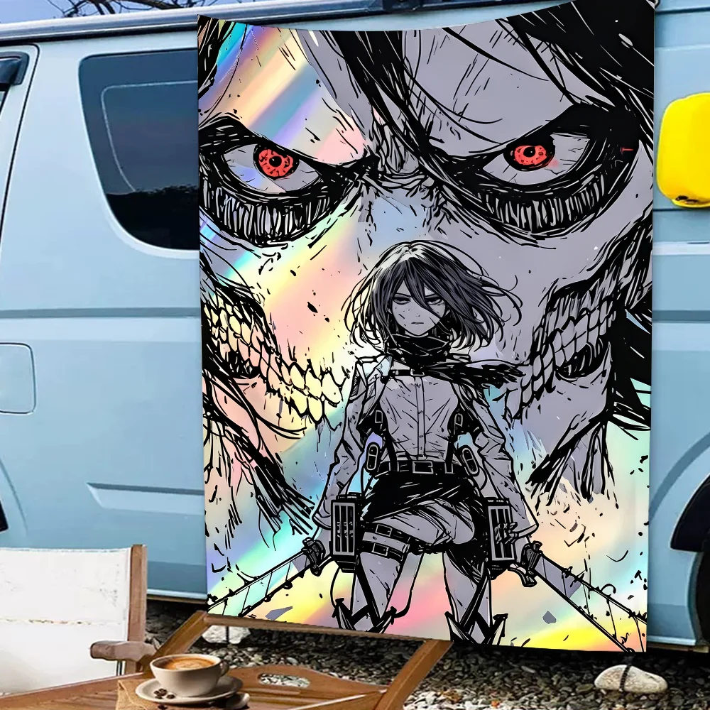 Anime Freedom T-Titan Eren Levi Q flag Living Room Wall Club Hanging Home Dorm Decor Art Garage Bar Live Decoration Banner