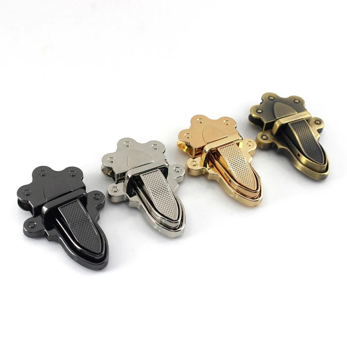 1pcs Metal Clasp Tongue Lock Push Locks Closure Parts for DIY Handbag Shoulder Bag Purse Hardware Accessories