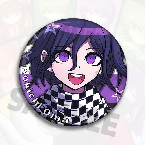 Anime Danganronpa V3: Killing Harmony Kokichi Oma Cosplay Badge Button Brooch Pin Metal Pendnat Medal Cartoon Birthday Gift