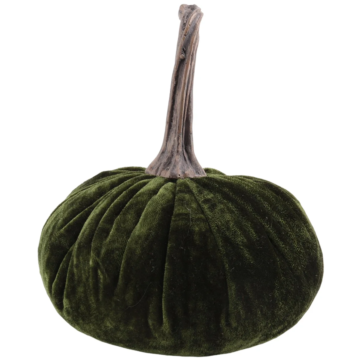 Calabazas de terciopelo grandes para decoración, calabazas de cosecha artificiales hechas a mano, decoración del hogar de otoño, Halloween, Acción de Gracias, Verde