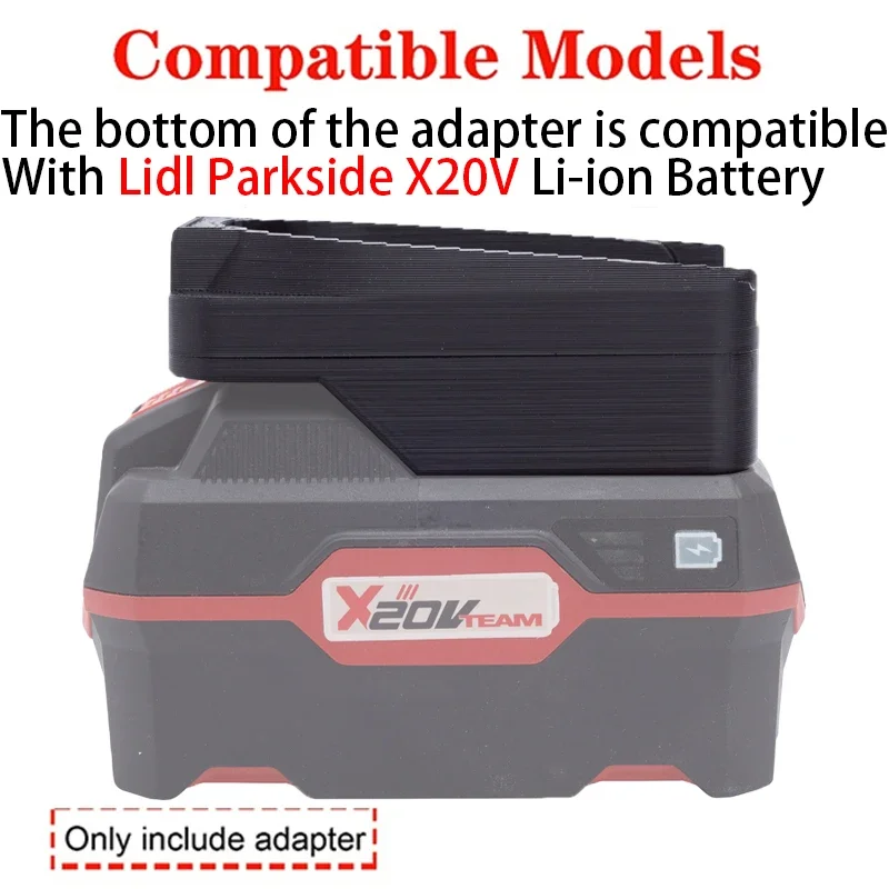 Battery adapter for Bosch PBA 18V Li-ion tools to convert to Lidl Parkside X20V Li-ion battery adapter power tool accessories