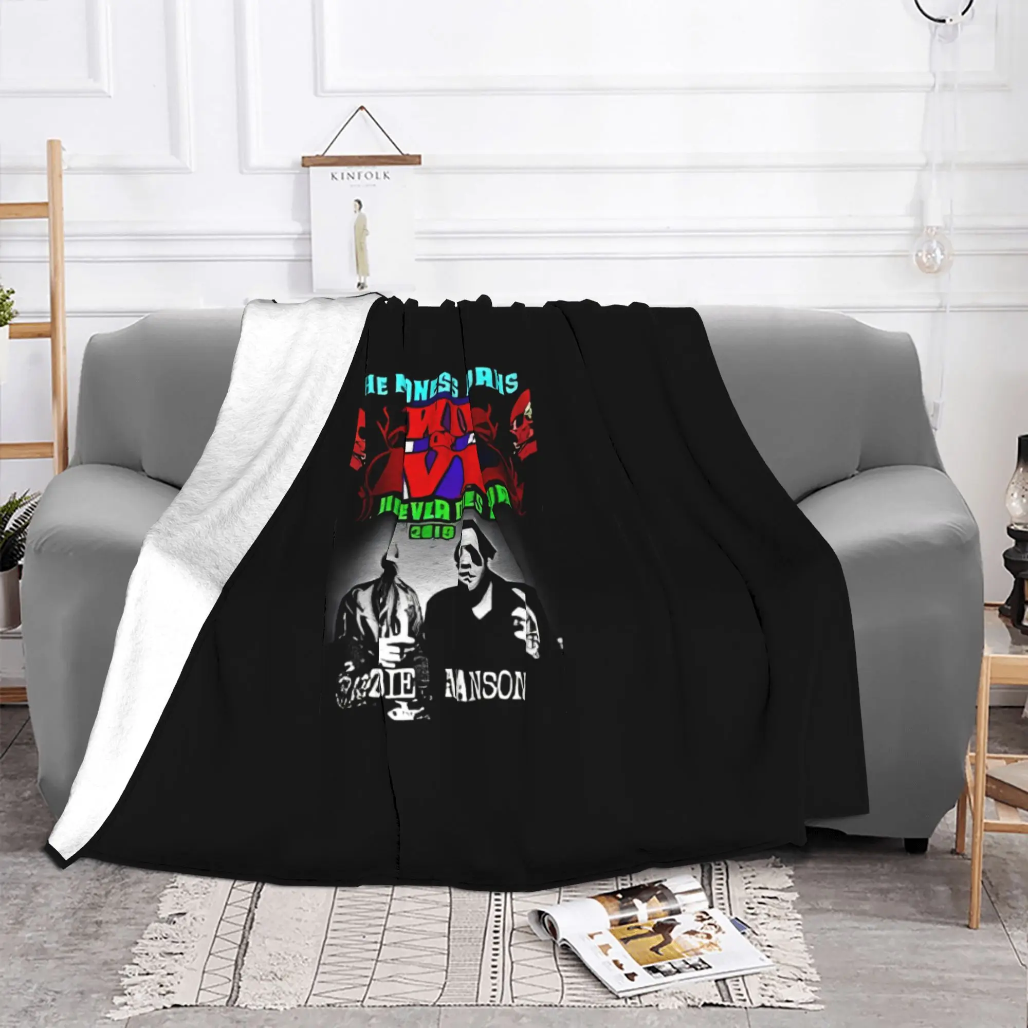 1PC home  Decor Rob Zombie Manson Hell Never Dies Tour  Blanket Throw Blanket New the robzombie Novelty Warm Blanket All Season