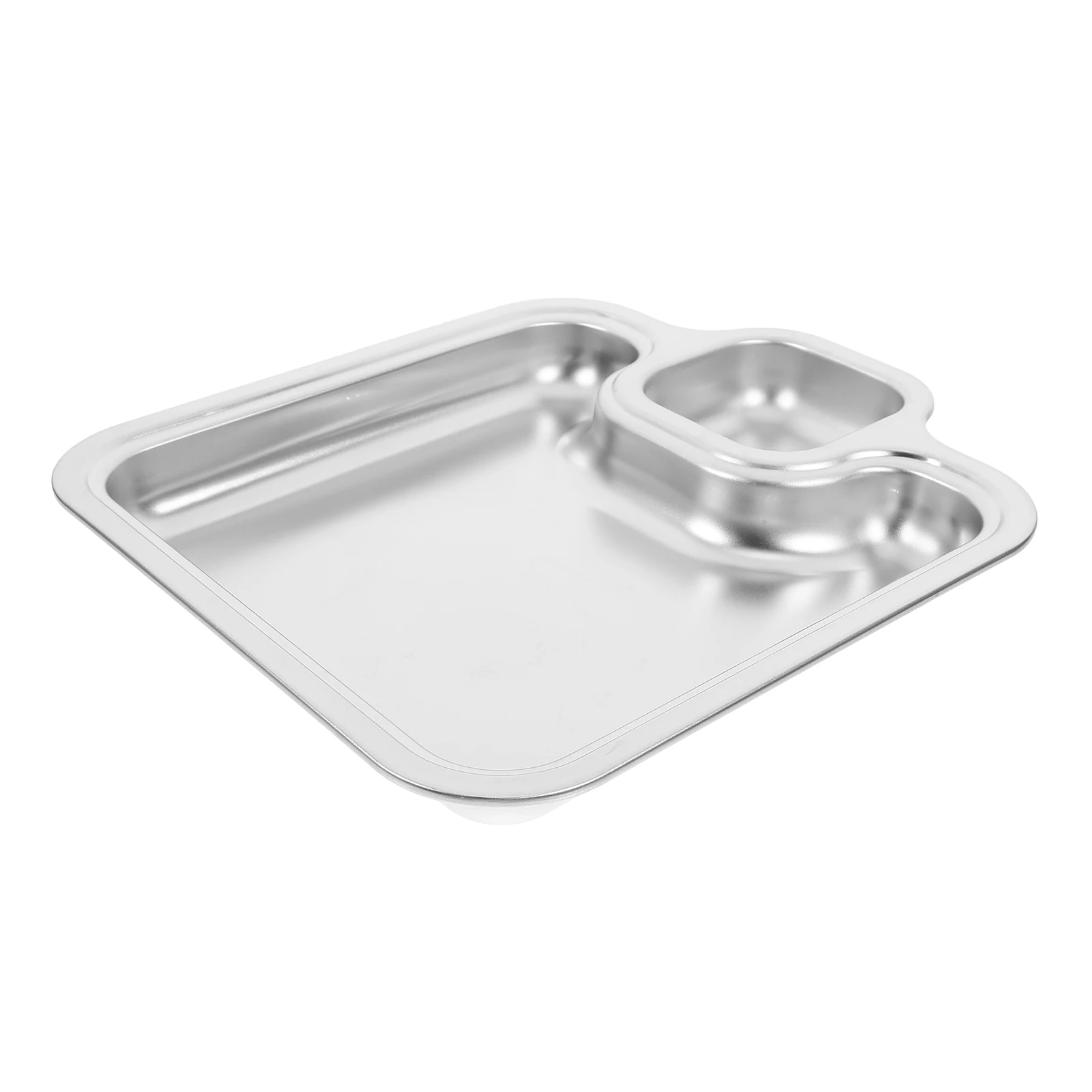 

Stainless Steel Dumpling Serving Plate With Dipping Section For Home Kitchen Decorative Tray Key Tray Sushi Platter Food Plates