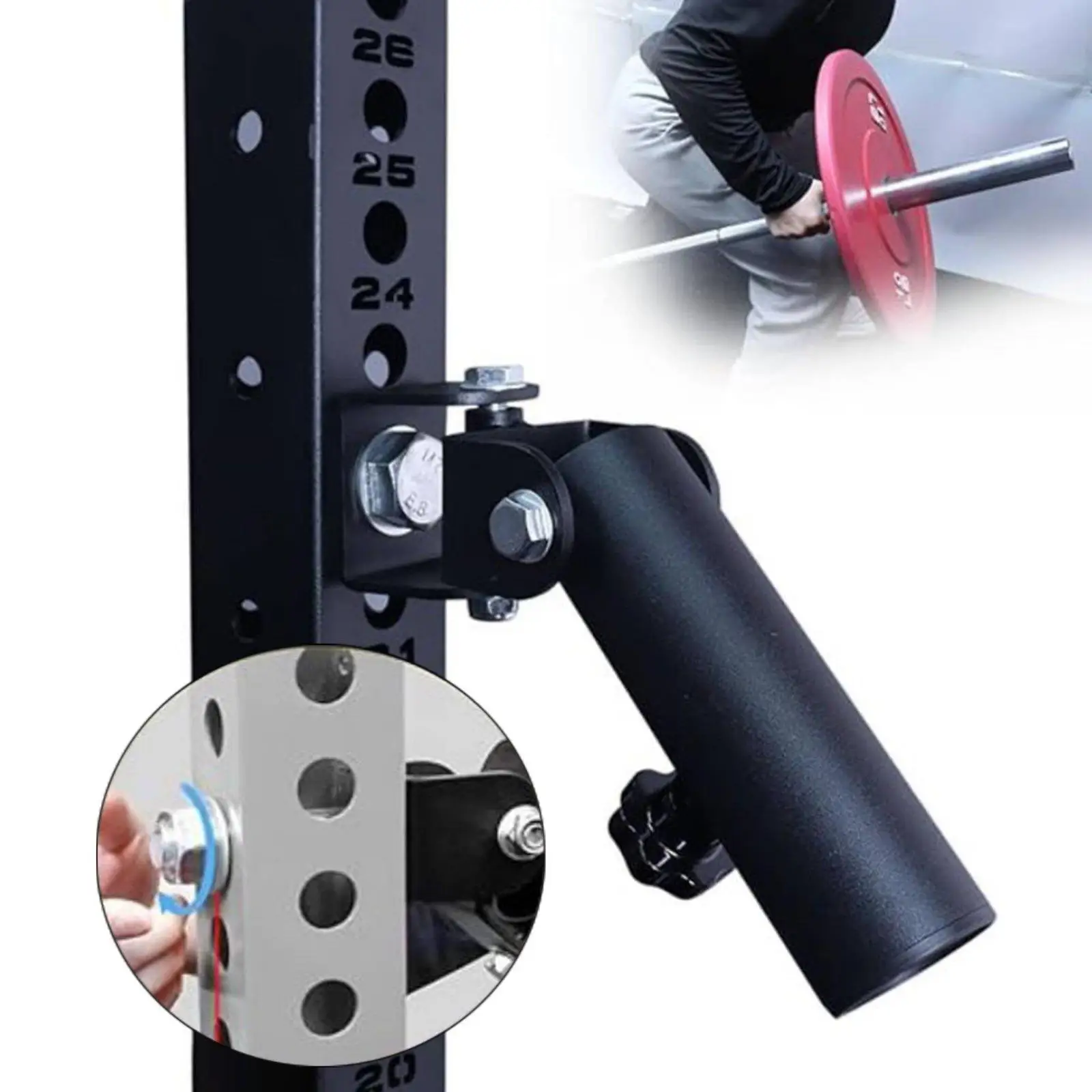 Heavy Duty Training Barbell Rack Multi Direction Gym Rack Attachments Strength Equipment for Barbell Rows and Presses