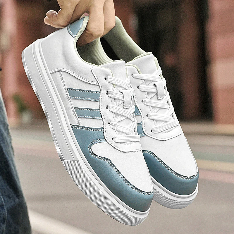 

New Thick Soled Casual Men Shoes Personalized Fashionable Color Matching Shock-absorbing Anti Slip Youth Board Shoes