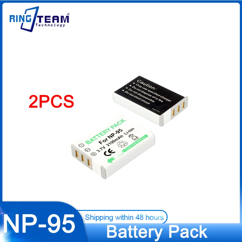 2PCS 2100mAh NP-95 NP95 NP 95 Battery for Fujifilm X30 X100 X100S X100T XS1 Fujifilm FinePix F30 F31 Real 3D W1