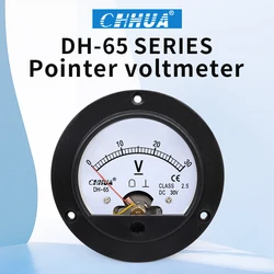 CHHUA DH-65 DC voltmetro puntatore strumenti di misurazione della tensione analogica cerchio strumenti elettrici marini commercio all'ingrosso della fabbrica