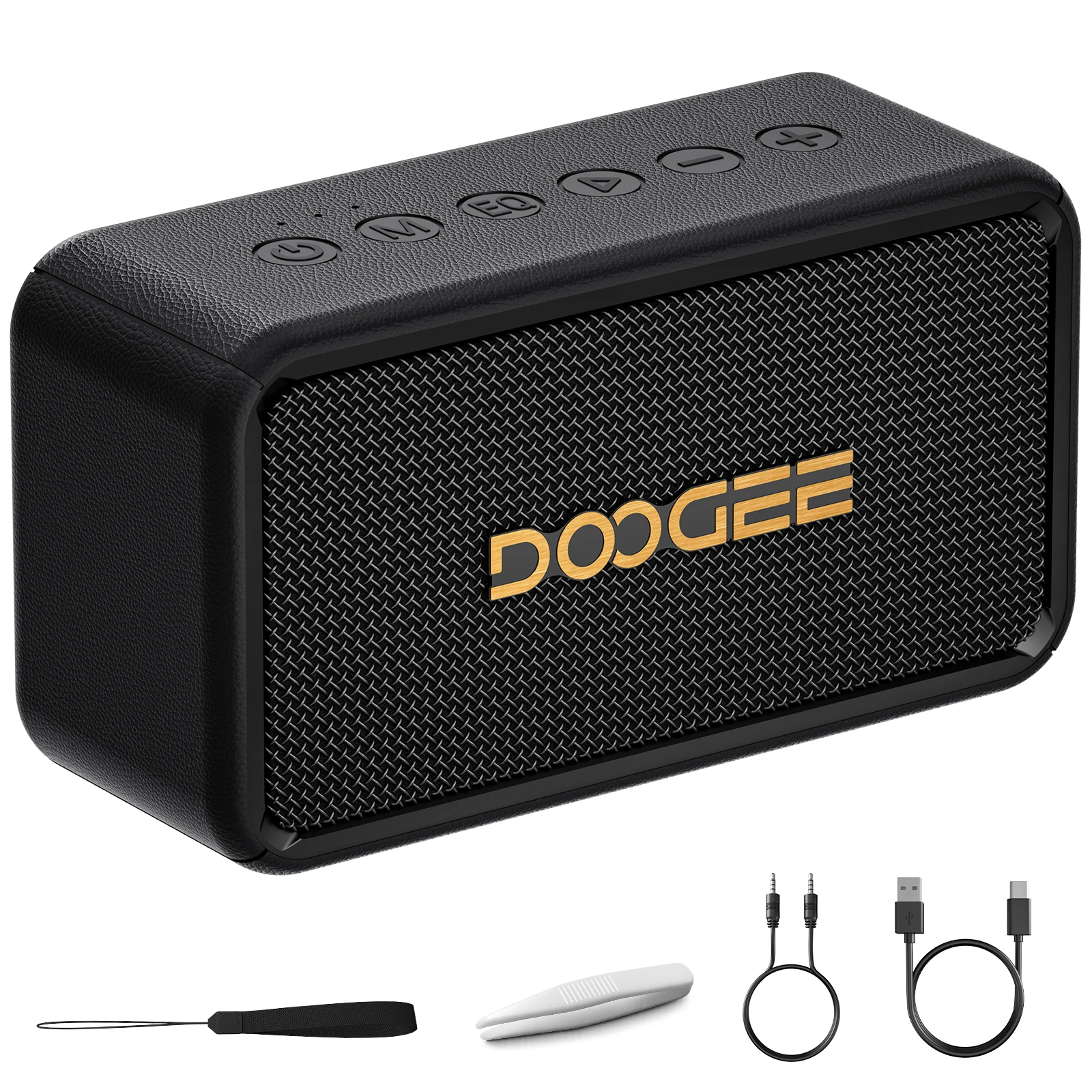 DOOGEE Field Echo Draagbare draadloze Bluetooth-luidspreker Partyluidspreker IP67 Waterdicht 80W Max. brullend geluid 16H Draagbare gebruiksduur Outdoor Camping-luidspreker
