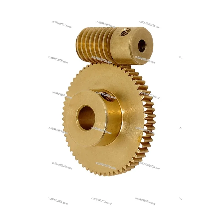 0.5 Modulus 40 Teeth Brass Worm Gear Wheel & 5mm Hole Dia Worm Gear Shaft Kits 1:40 Reduction Ratio with Screw